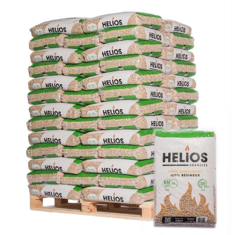 Palette de Pellet de 65 sacs de 15 kg HELIOS